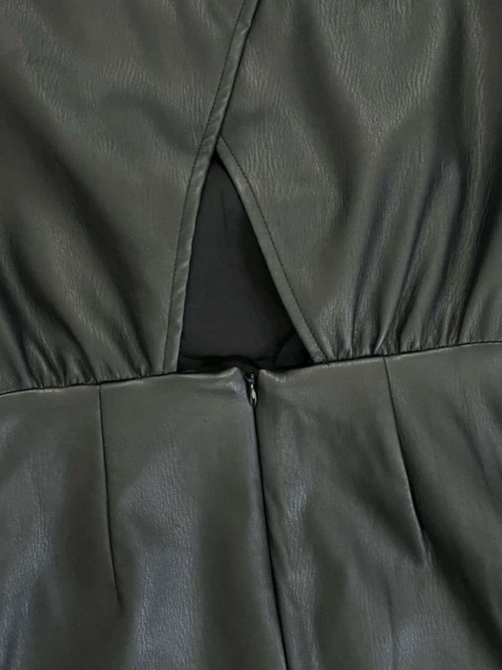 Anthropologie Black Faux Leather Mini Dress - Picture 11 of 16
